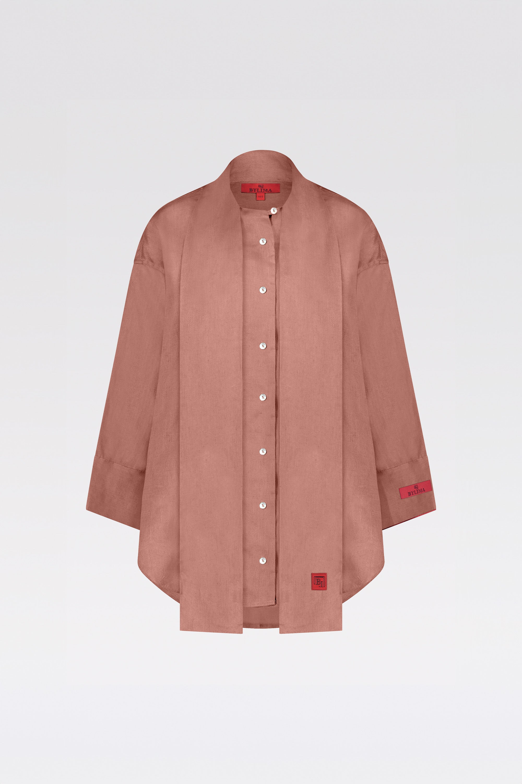Poppy Long Shirt Dress in Dusty Pink Poppy Long Shirt Dress in Dusty Pink