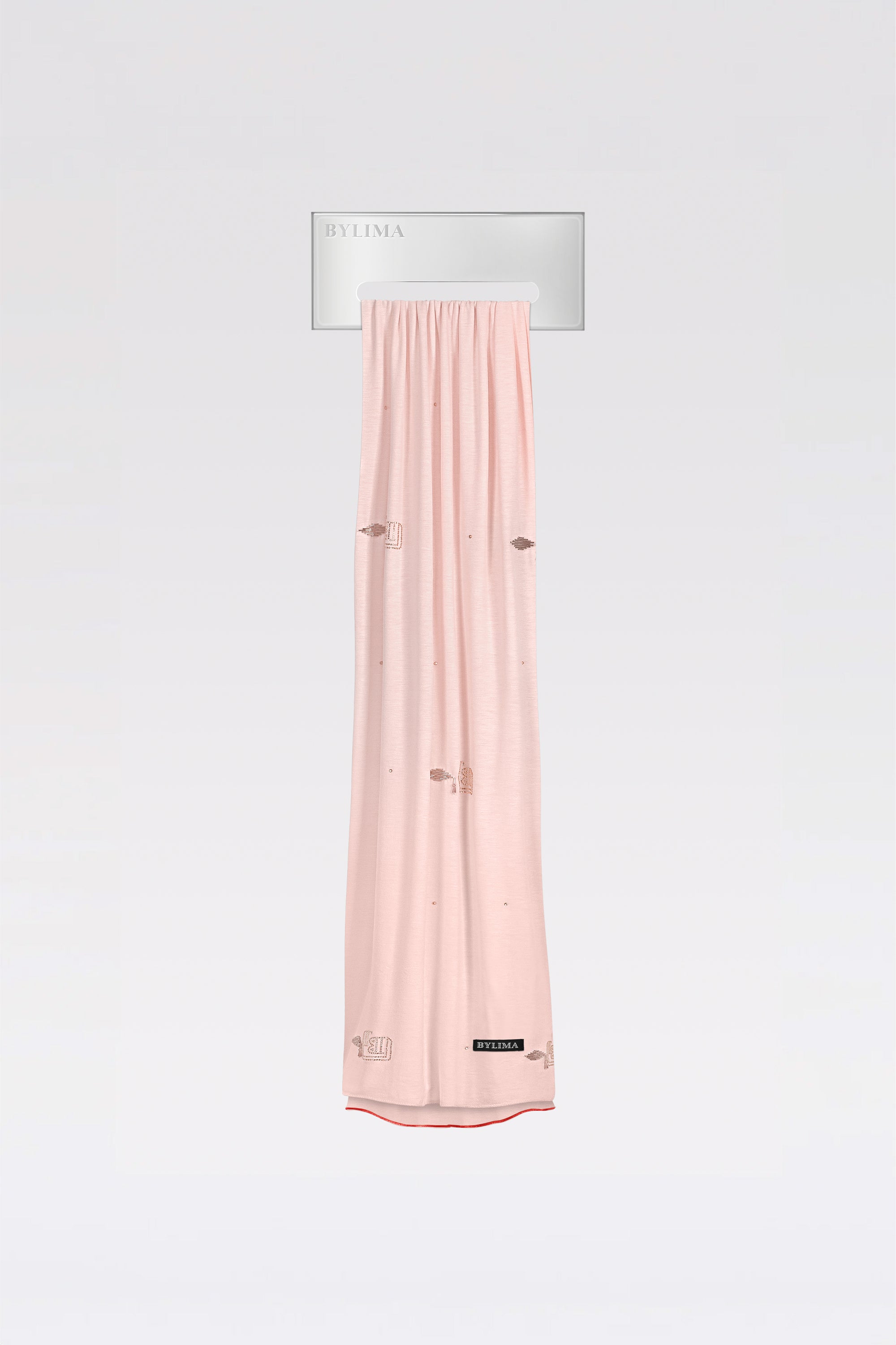 Enchanté stonework scarf 'Pastel pink'