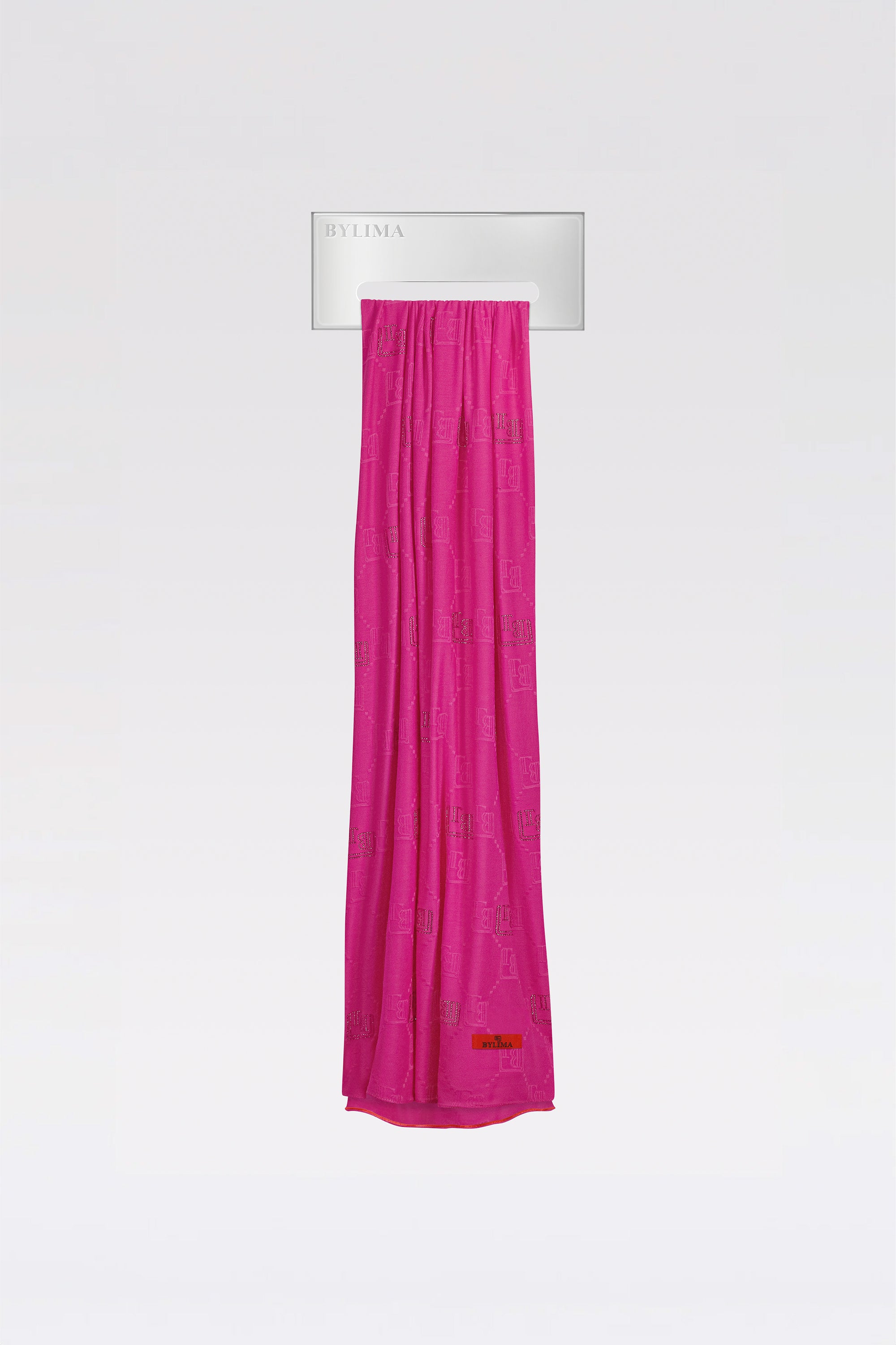 Enchanté stonework scarf 'Fuchsia'