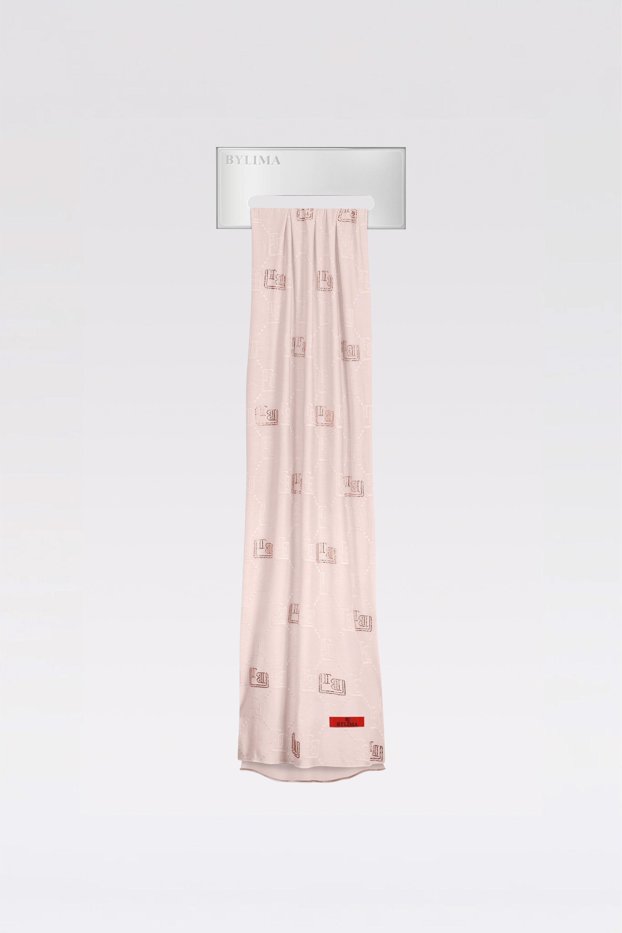 Enchanté stonework scarf 'Powder pink'