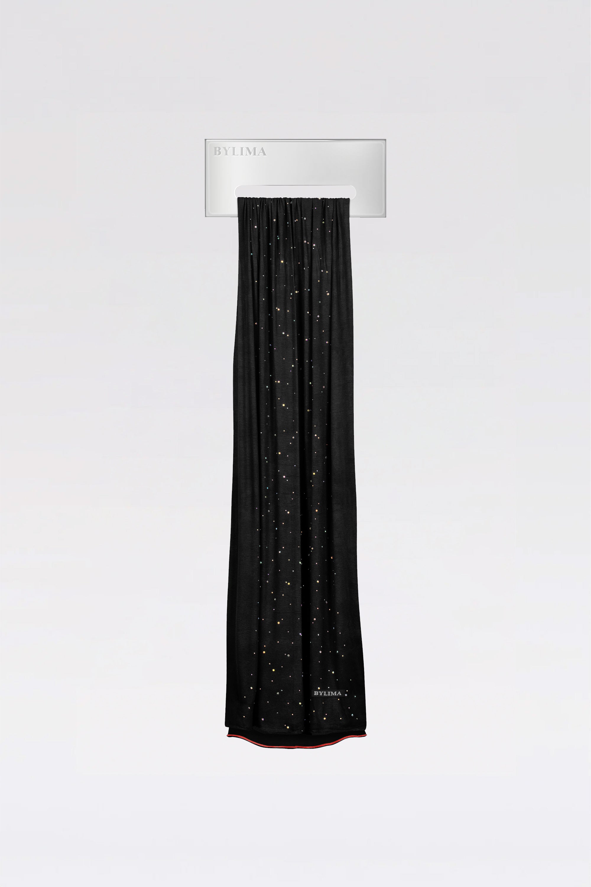 BYLIMA_RAINDROP_SCARF_SHINYBLACK_FRONT.jpg