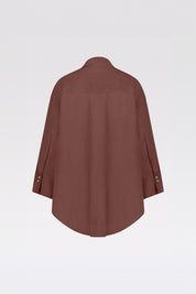 THE BYLIMA LINEN BLOUSE 'CHOCOLATE BROWN'