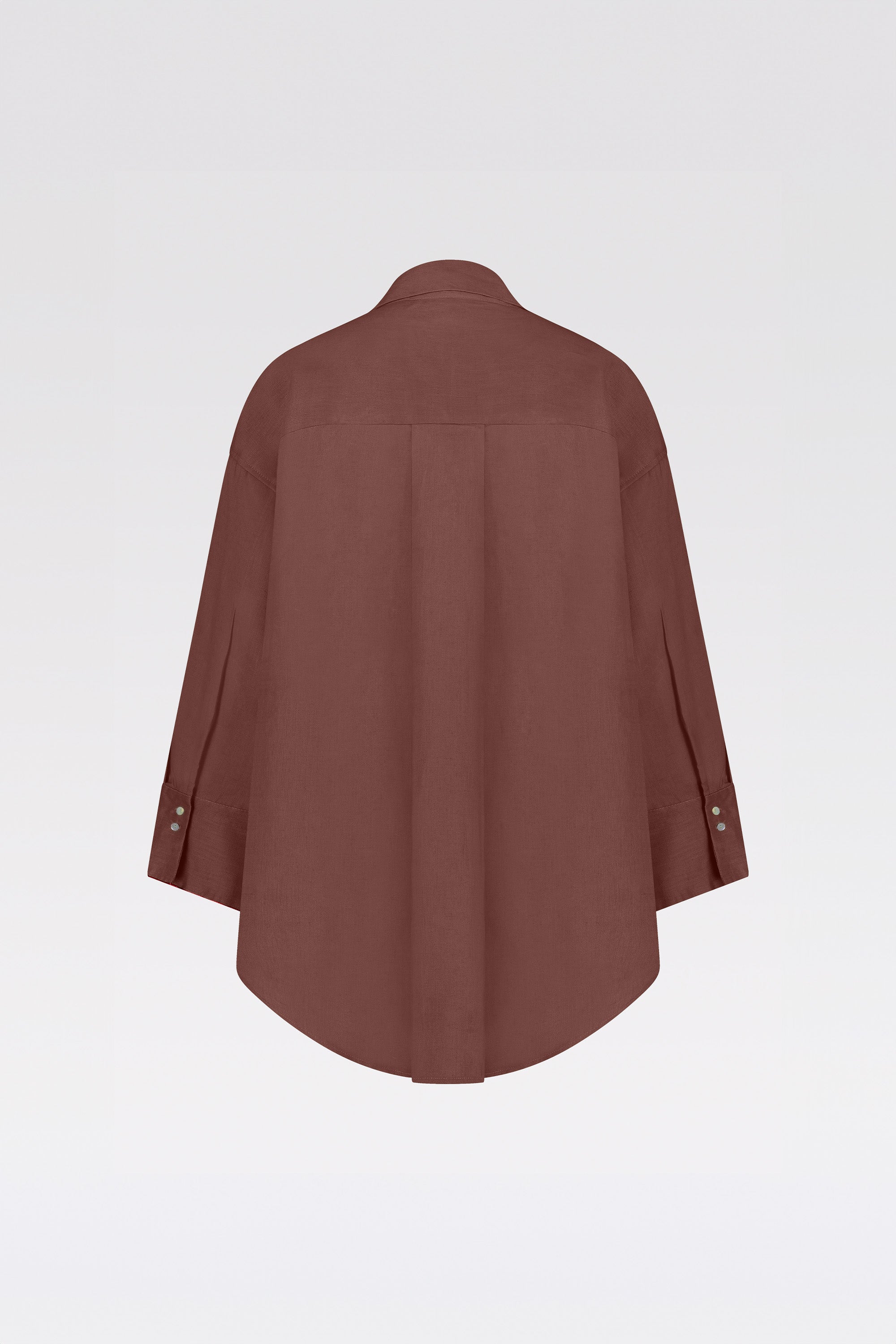 THE BYLIMA LINEN BLOUSE 'CHOCOLATE BROWN'