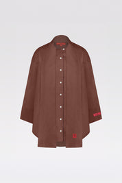 THE BYLIMA LINEN BLOUSE 'CHOCOLATE BROWN'