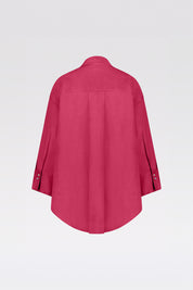 THE BYLIMA LINEN BLOUSE 'RUBY RED'