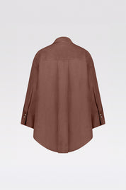 THE BYLIMA LINEN BLOUSE 'WALNUT BROWN'