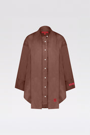 THE BYLIMA LINEN BLOUSE 'WALNUT BROWN'