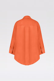 THE BYLIMA LINEN BLOUSE 'PAPAYA ORANGE'