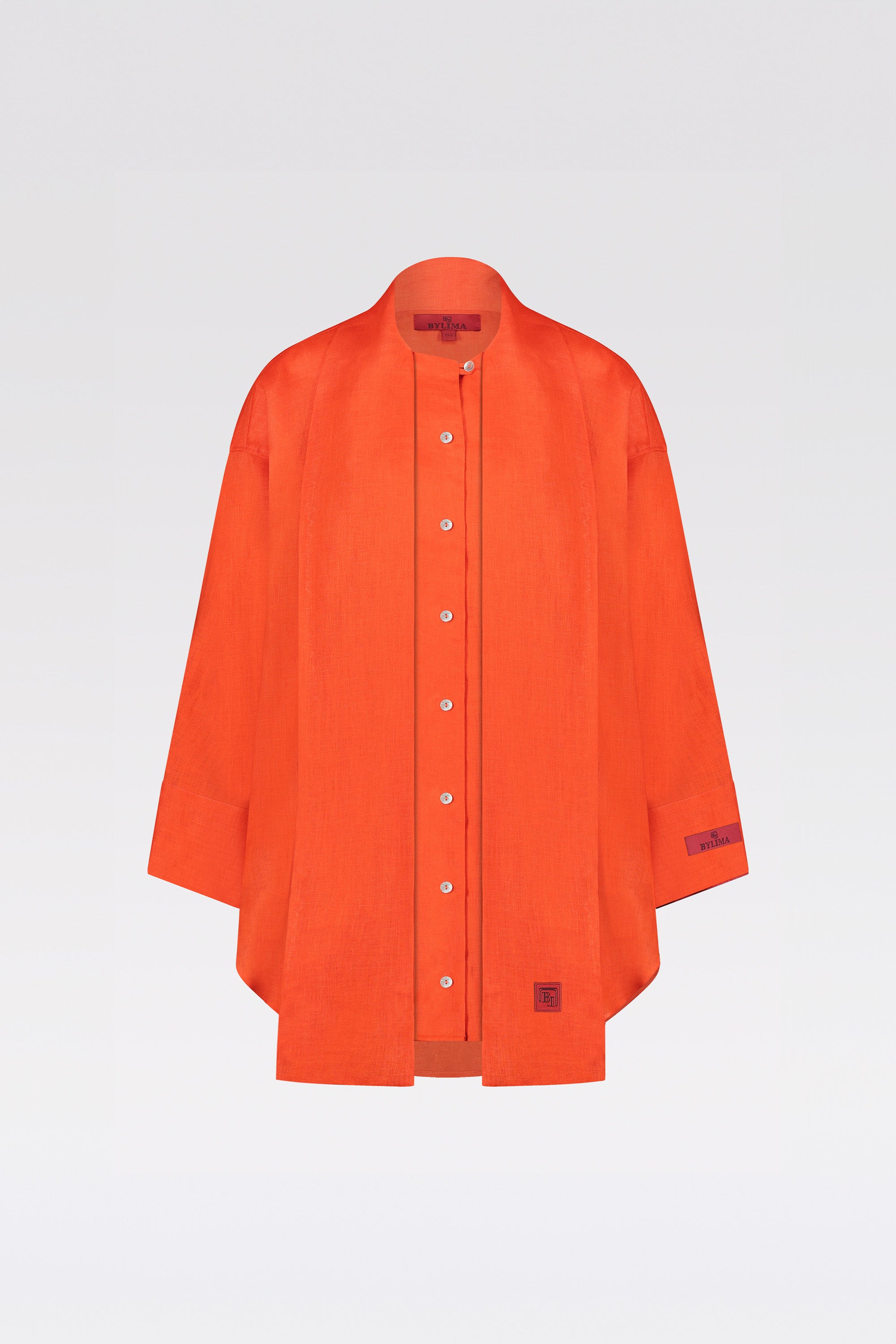 THE BYLIMA LINEN BLOUSE 'PUMPKIN ORANGE'