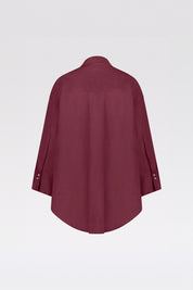THE BYLIMA LINEN BLOUSE 'BORDEAUX RED'
