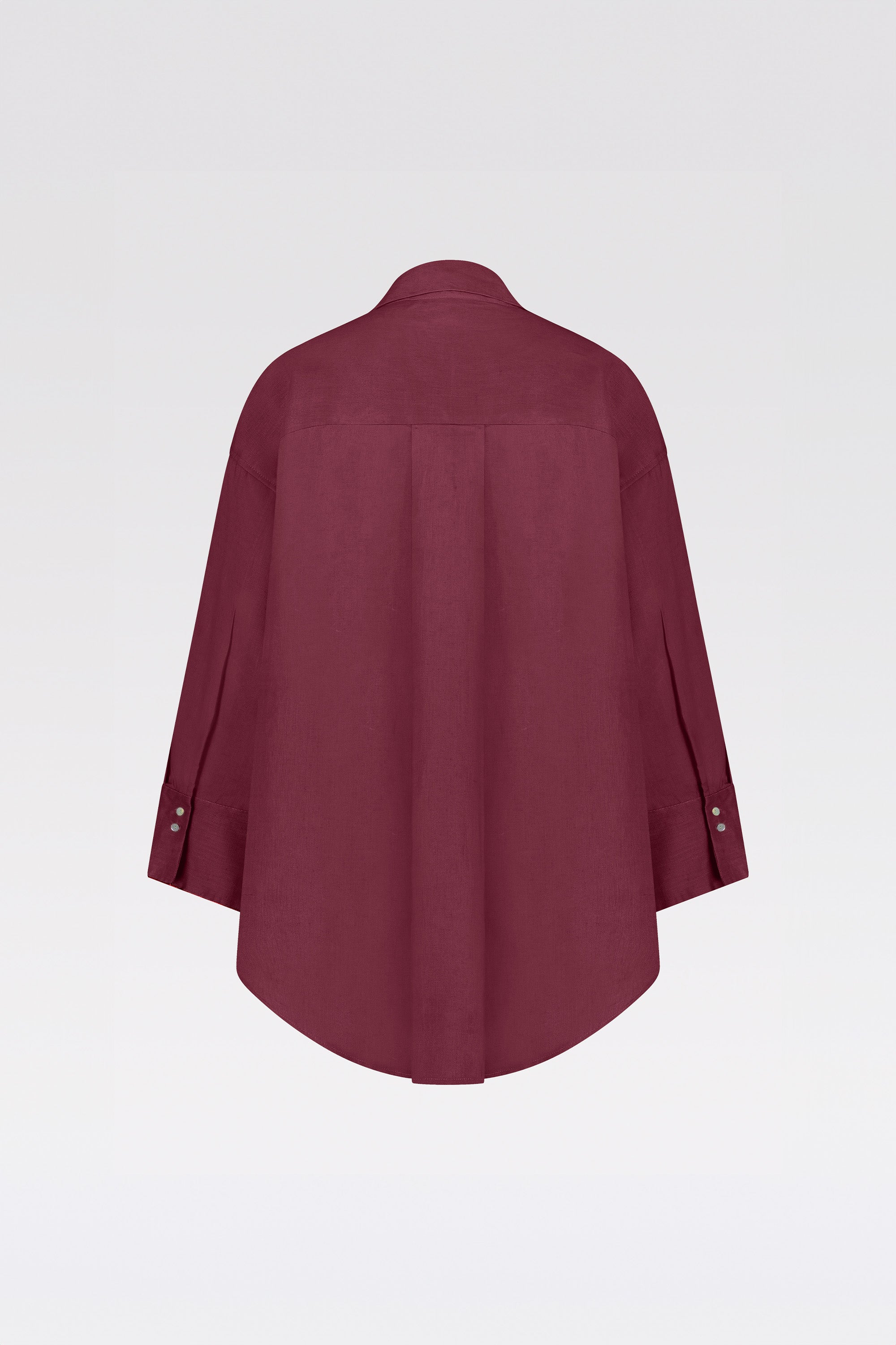 THE BYLIMA LINEN BLOUSE 'BORDEAUX RED'