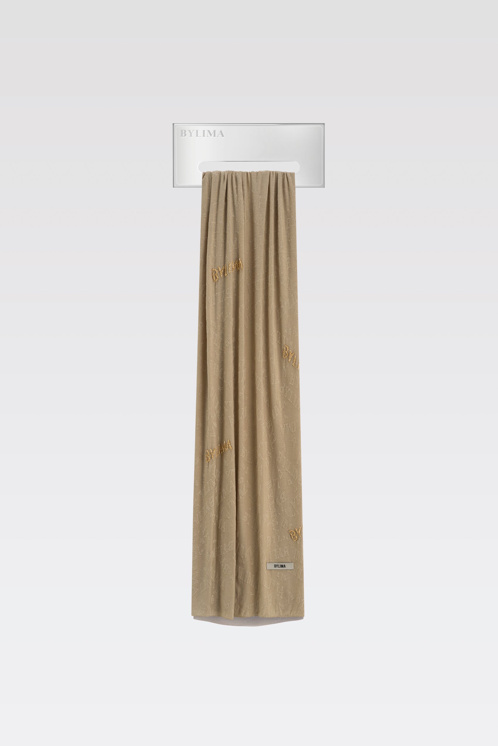 TYPOGRAPHY SCARF 'BUTTER GOLD'