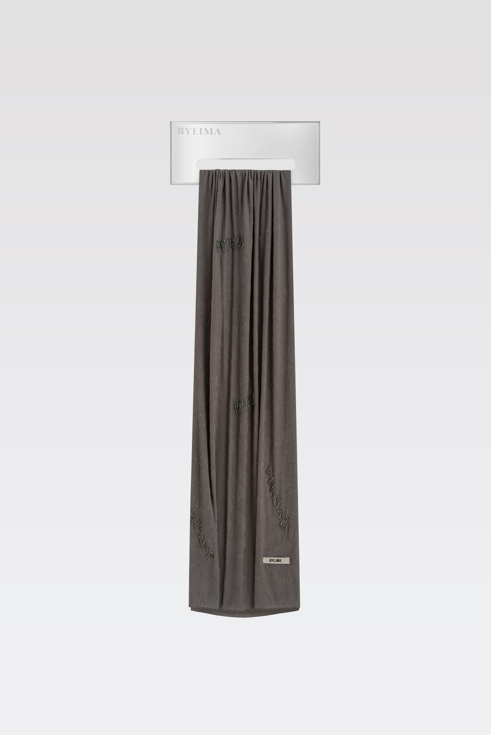 TYPOGRAPHY SCARF 'SMOKEY GREY'