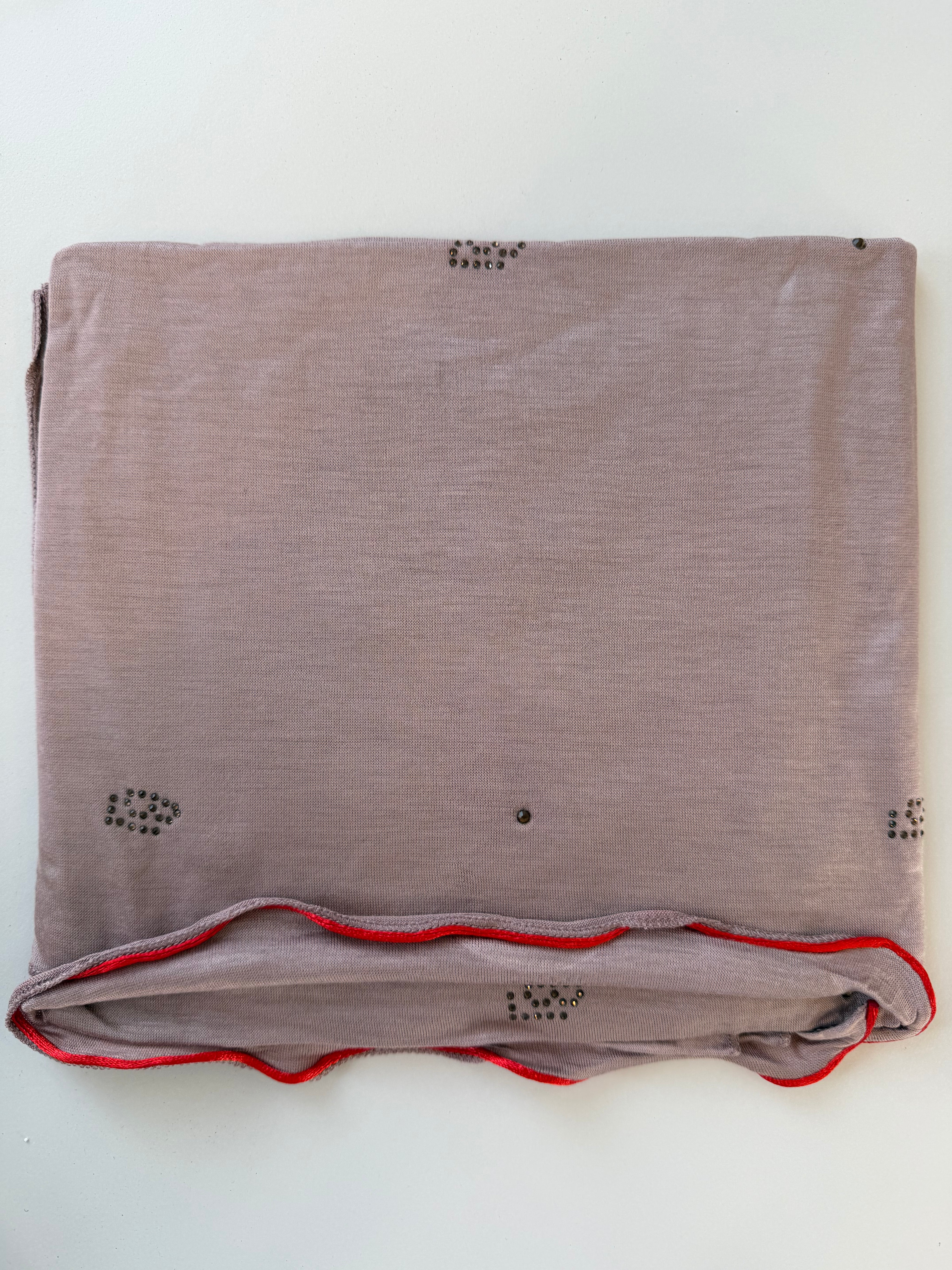 Initials scarf 'rose brown'