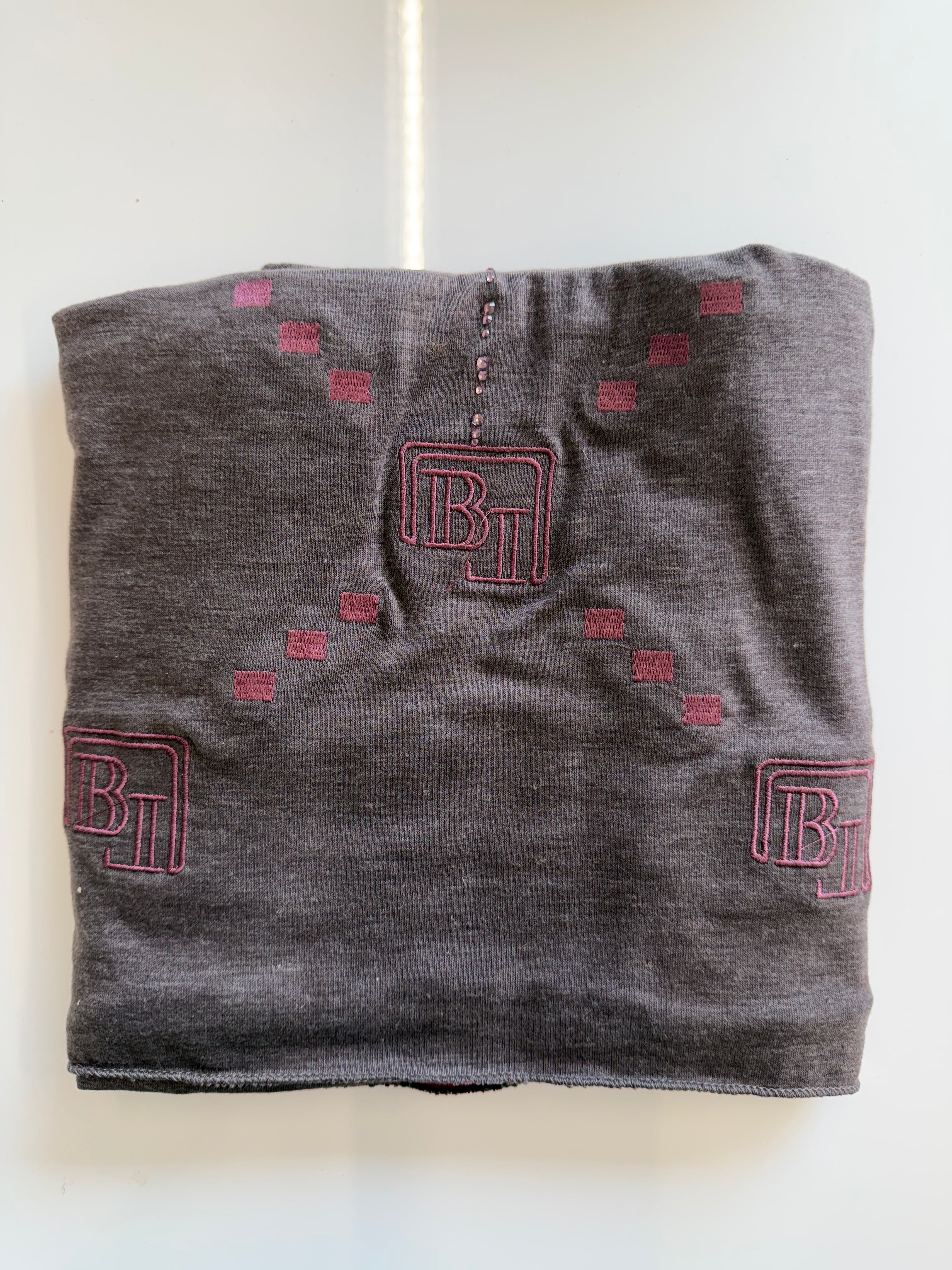 RICAMO DESIGN SCARF ‘PURPLE’