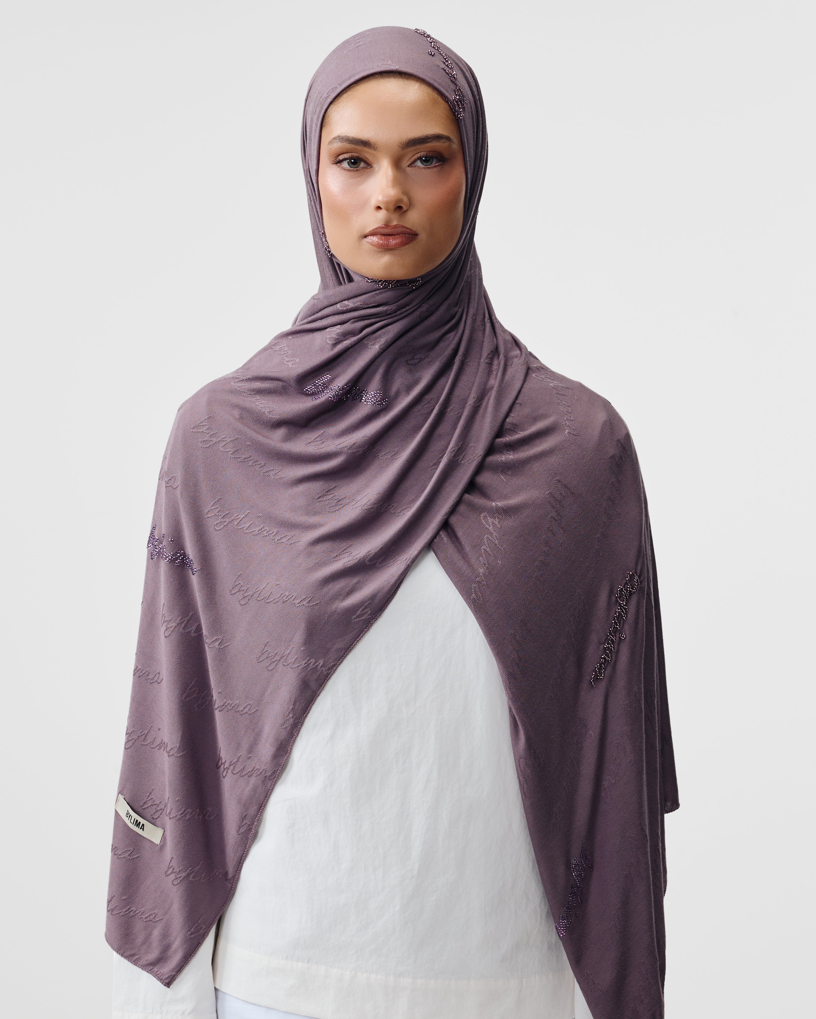 SIGNATURE SCARF 'DARK LILAC'