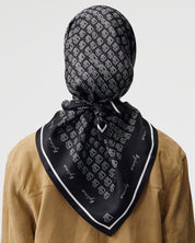 SILK TWILL MOSAIC 'BLACK'