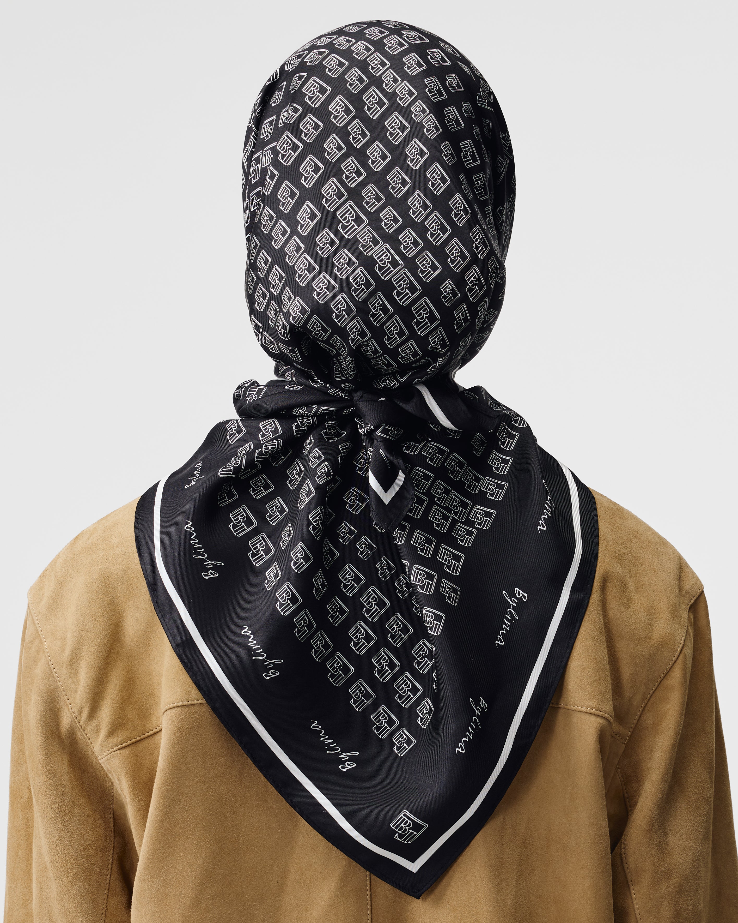 SILK TWILL MOSAIC 'BLACK'