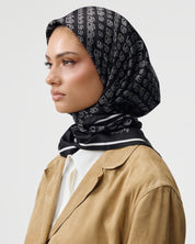 SILK TWILL MOSAIC 'BLACK'