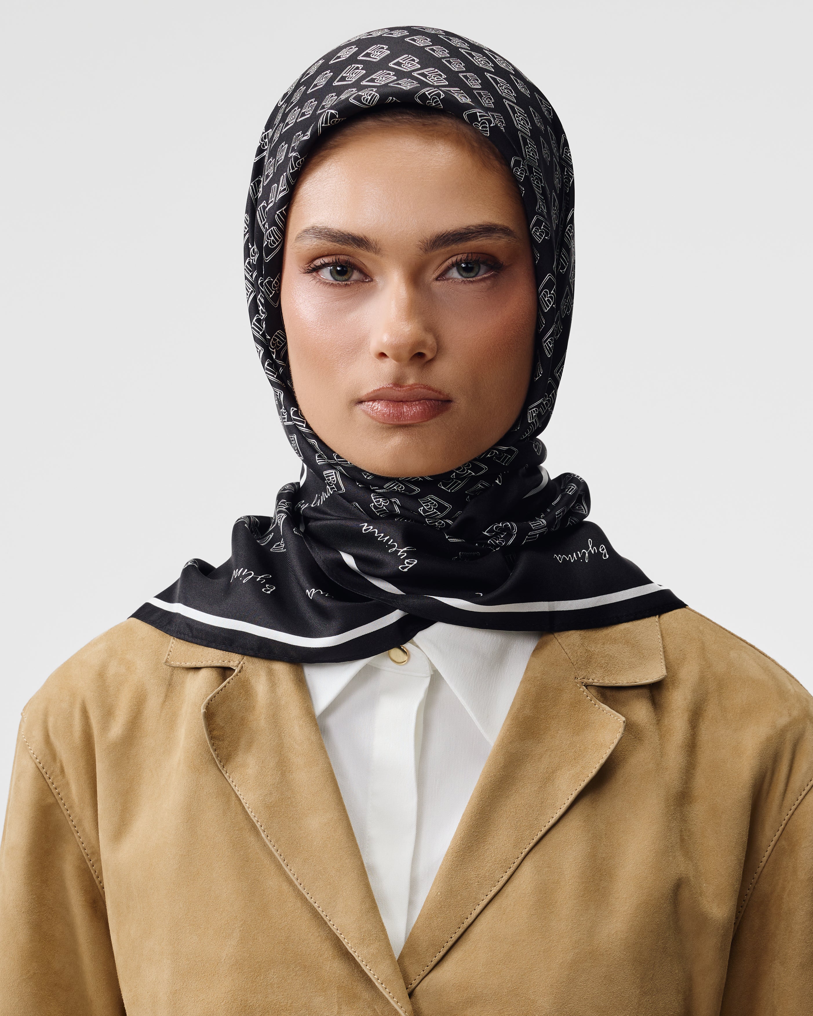 SILK TWILL MOSAIC 'BLACK'