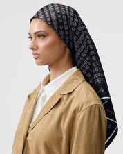 SILK TWILL MOSAIC 'BLACK'