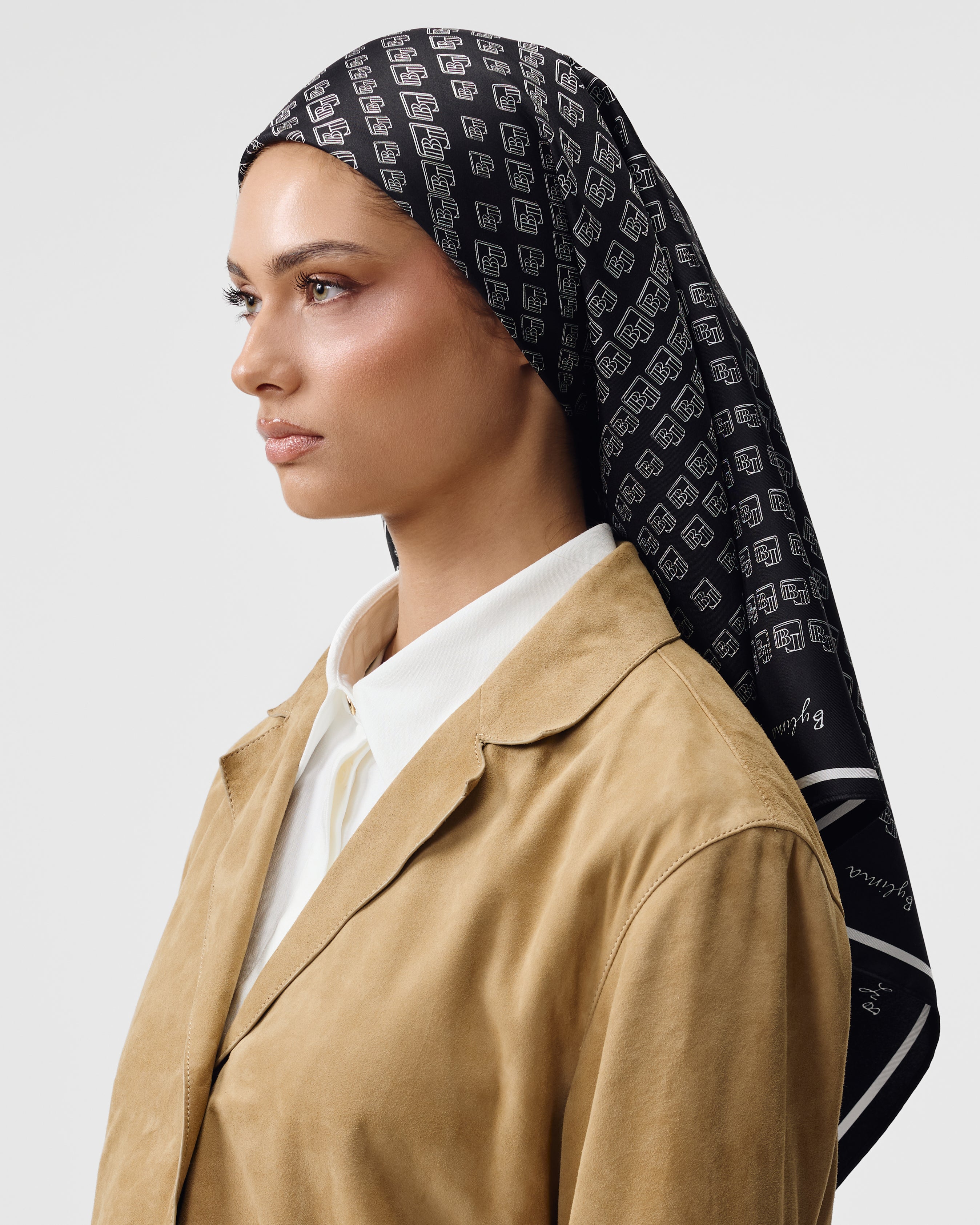 SILK TWILL MOSAIC 'BLACK'
