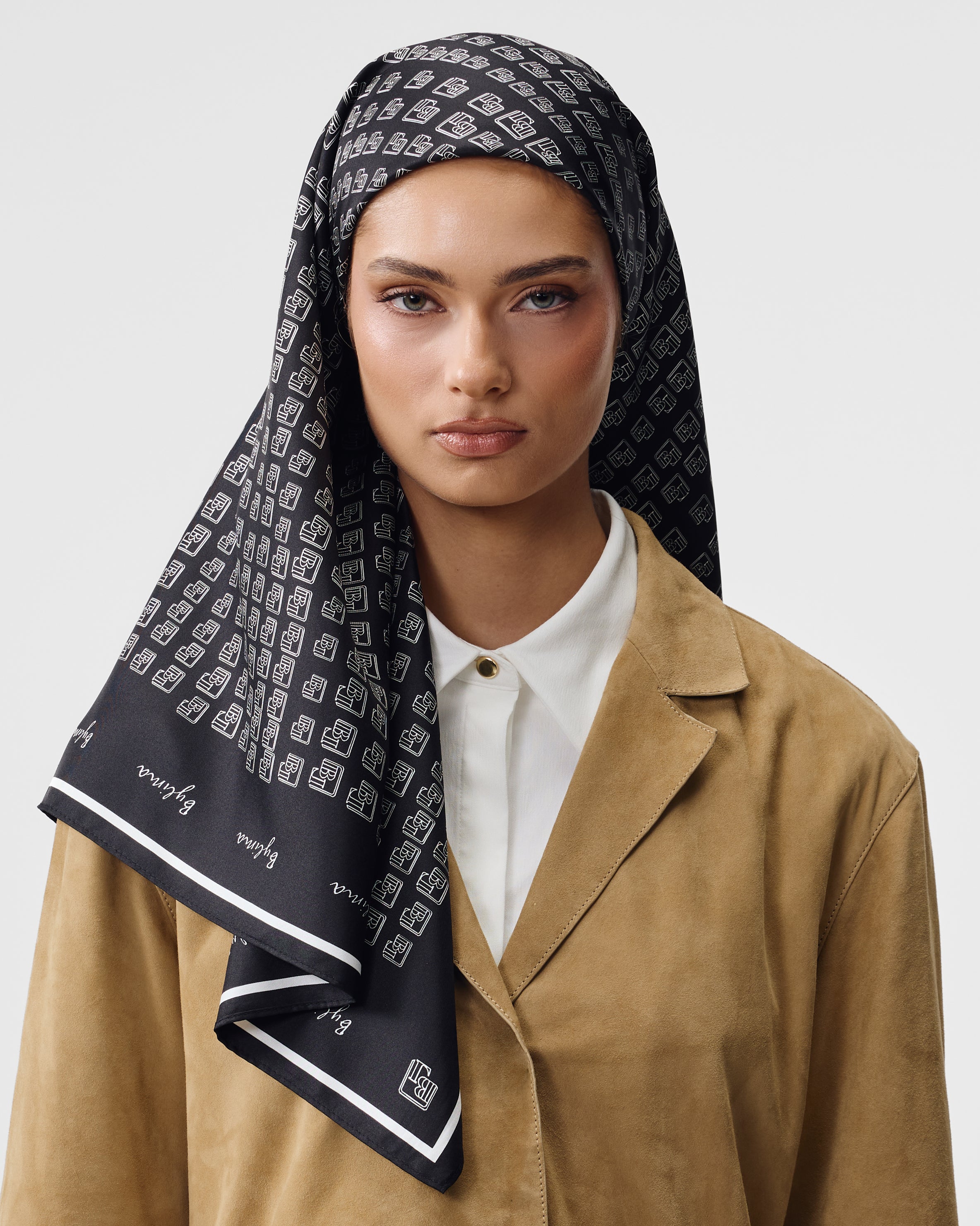 SILK TWILL MOSAIC 'BLACK'