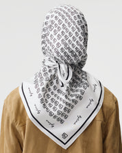 SILK TWILL MOSAIC 'WHITE'