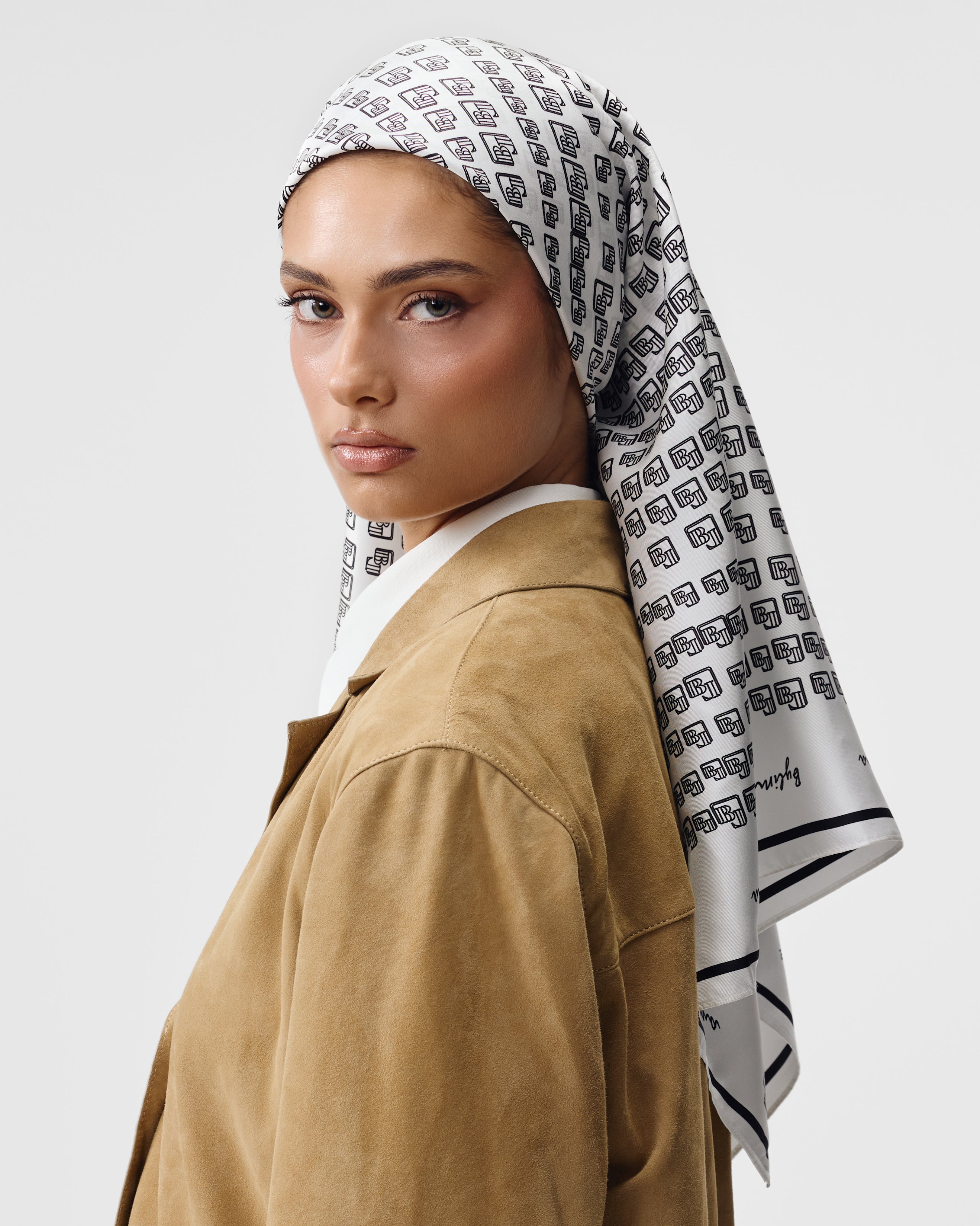 SILK TWILL MOSAIC 'WHITE'