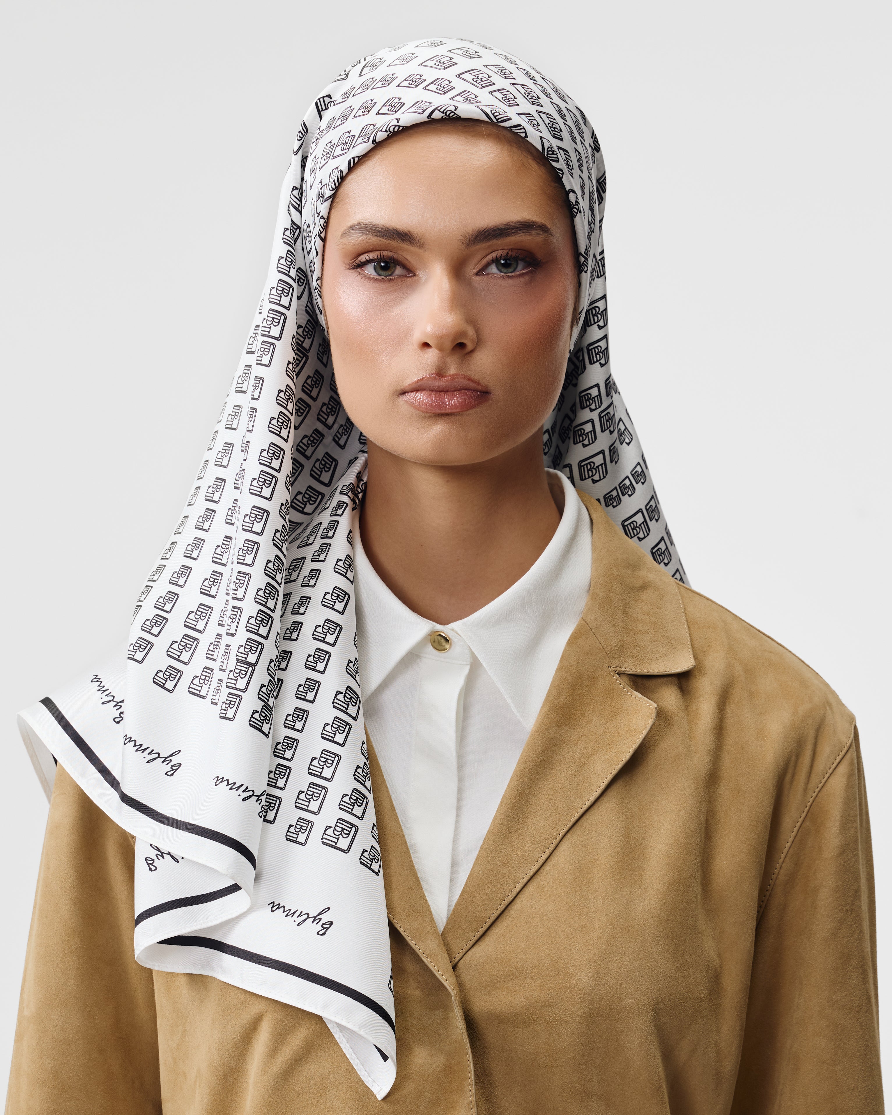 SILK TWILL MOSAIC 'WHITE'