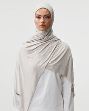 STAMP SCARF 'VANILLA'