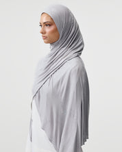 STAMP SCARF 'SHADOW BLUE'
