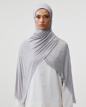 STAMP SCARF 'SHADOW BLUE'