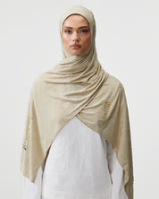 TYPOGRAPHY SCARF 'BUTTER GOLD'