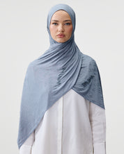 TYPOGRAPHY SCARF 'STONE BLUE'